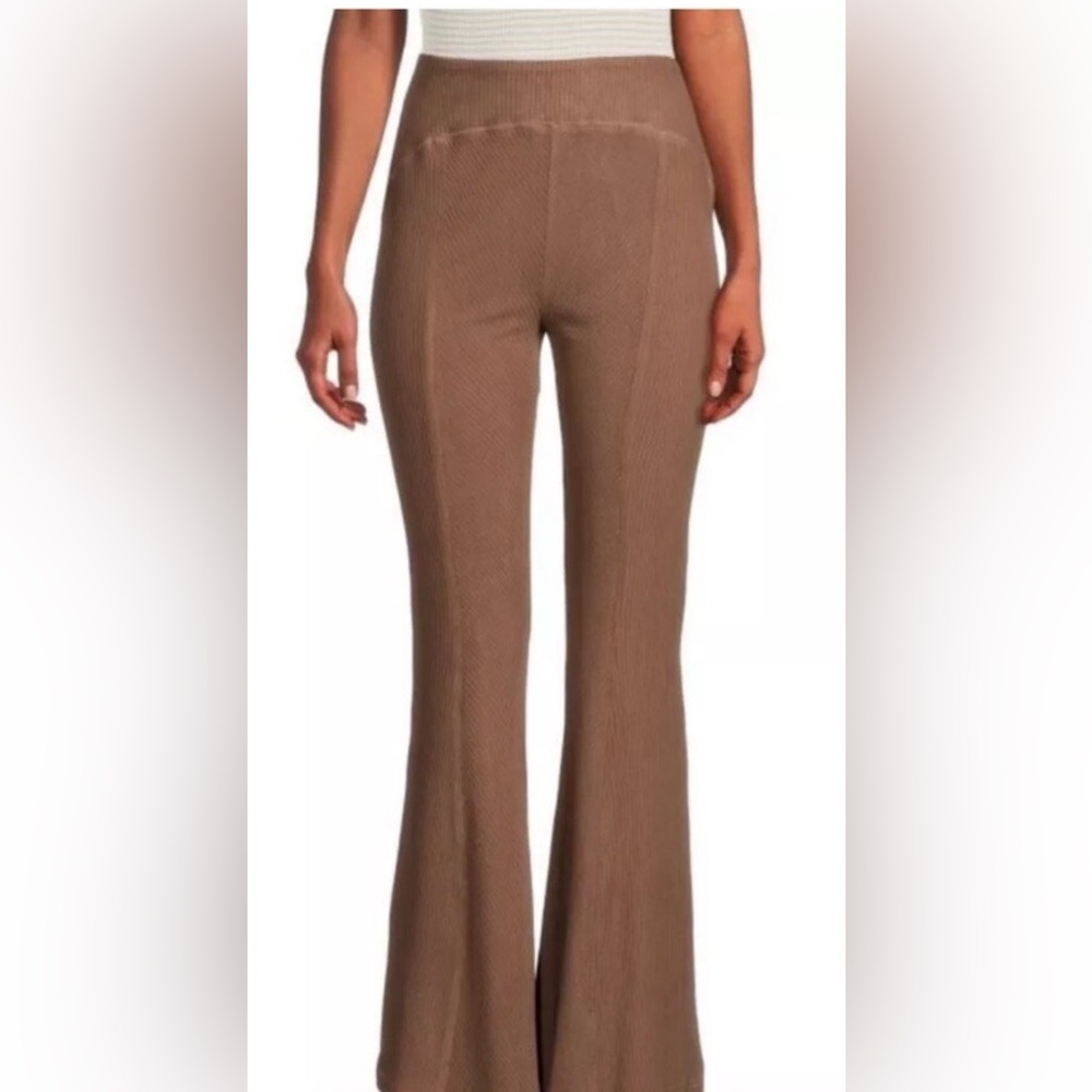 Area Stars Brown Flare Ribbed Pant